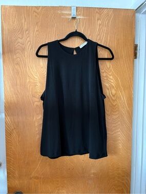 Anatomie Black Sleeveless Keyhole Camisole with shelf bra L/XL